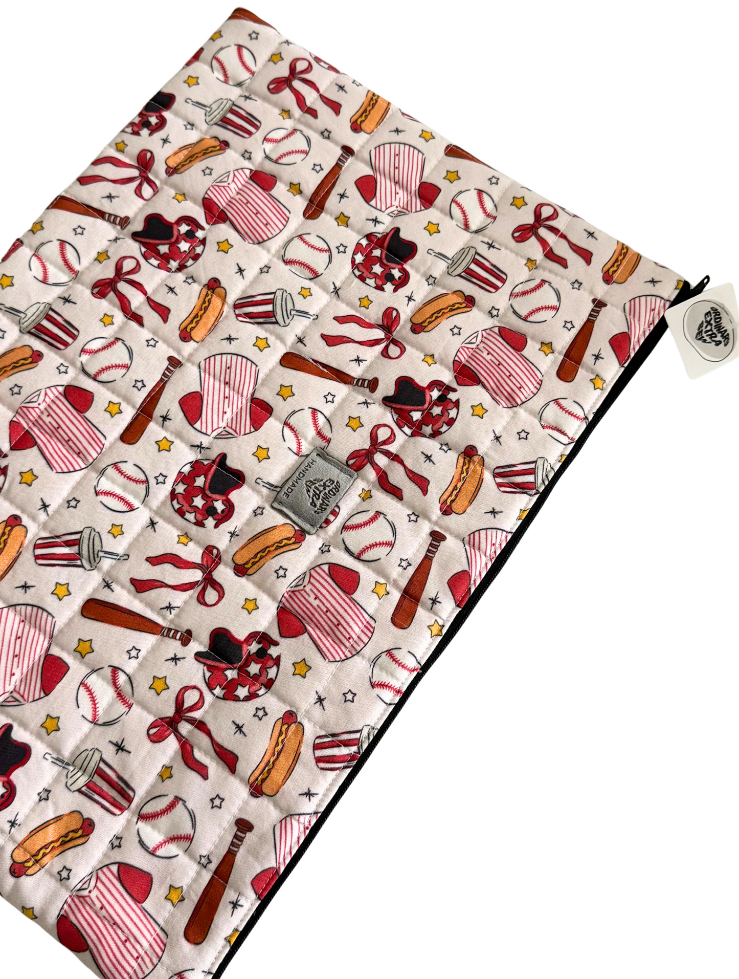 Quilted Baseball Girly Laptop Sleeve