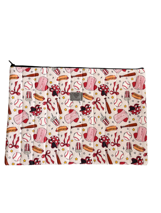 Quilted Baseball Girly Laptop Sleeve