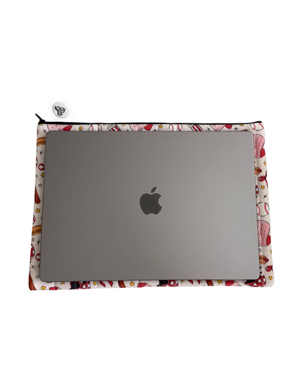 Quilted Baseball Girly Laptop Sleeve