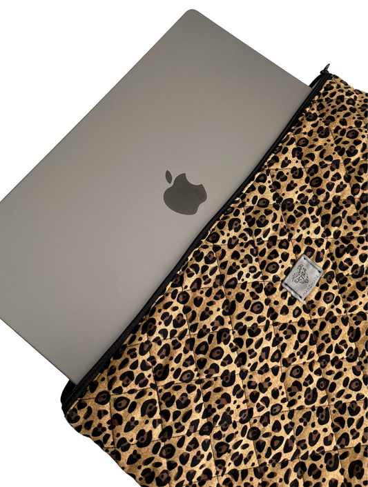 Quilted Cheetah Laptop Sleeve