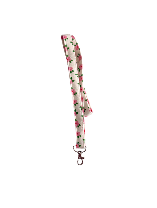 Pink Rose Lanyard