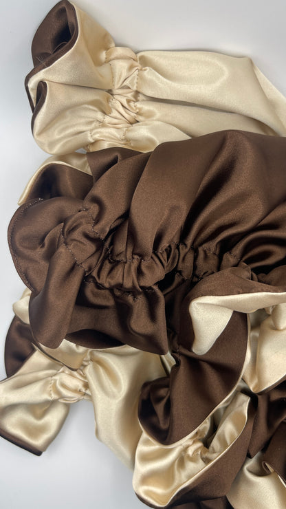 Coffee Ruffle Bonnet